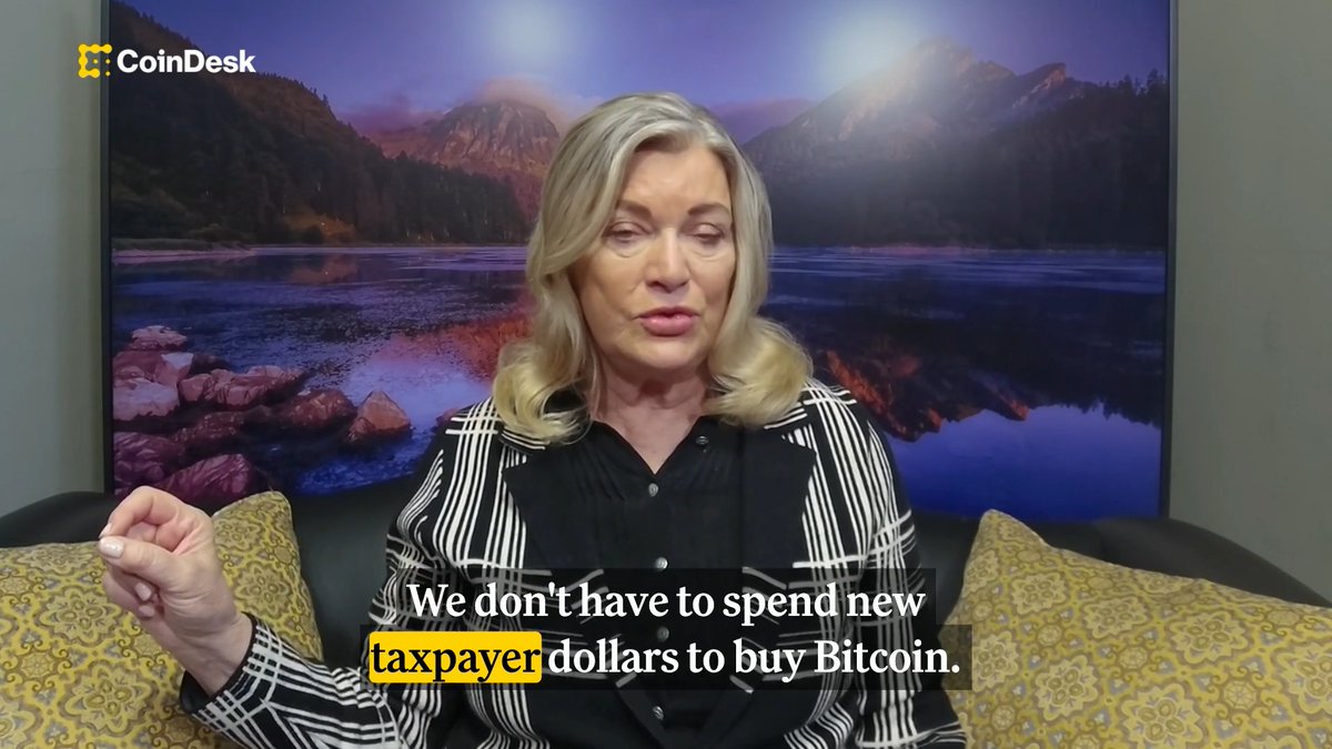 If the U.S. government buys BTC with gold certificates, currently held on the books at their 1974 value, “we'll be able to cut our debt in half in 20 years,” says Senator Cynthia Lummis. “We don't have to spend new taxpayer dollars to buy bitcoin.” Watch the full episode of CoinDesk Spotlight with Jenn Sanasie 🔗👇