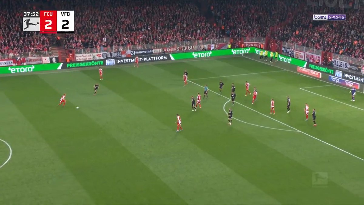✨ Çılgın ilk yarıda tam 8 gol… 📌 Union Berlin 4-4 Stuttgart 🙌 Querfeld’in kaydettiği bu muazzam gol ise uzun yıllar hafızalardan silinmeyecek cinsten… #Bundesliga