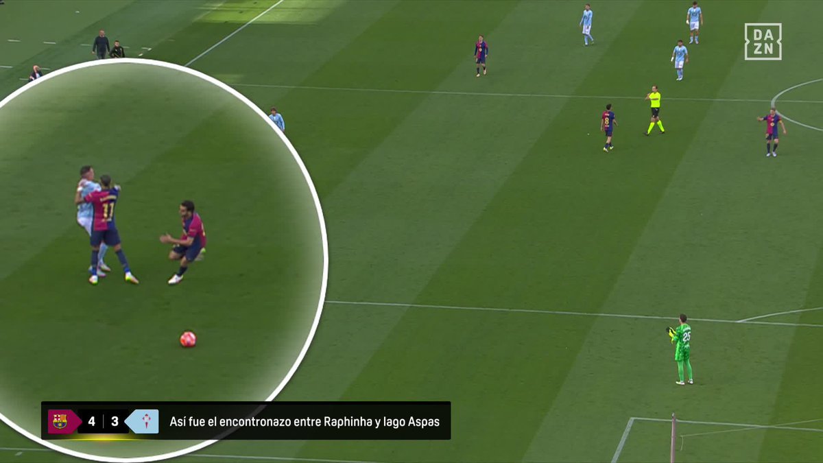 El encontronazo entre Raphinha y Iago Aspas #LALIGAenDAZN ⚽️