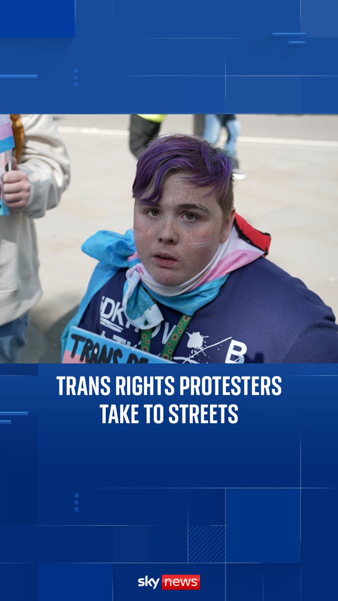 Thousands of trans rights activists have been demonstrating in central London and Edinburgh, days after the Supreme Court ruled the legal definition of a woman is based on biological sex.