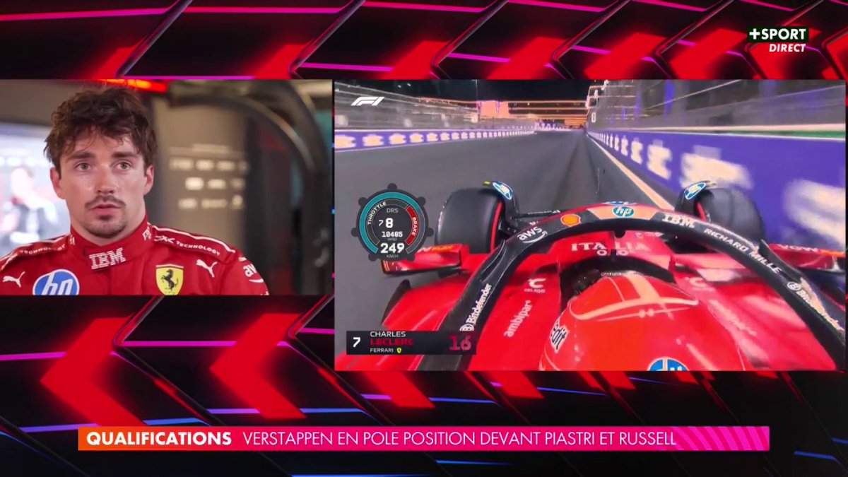 "C'est comme ça depuis le début de la saison, on n'a pas la performance voulue. On est encore à quatre dixièmes." La réaction de Charles Leclerc, 4e sur la grille. #SaudiArabianGP #F1
