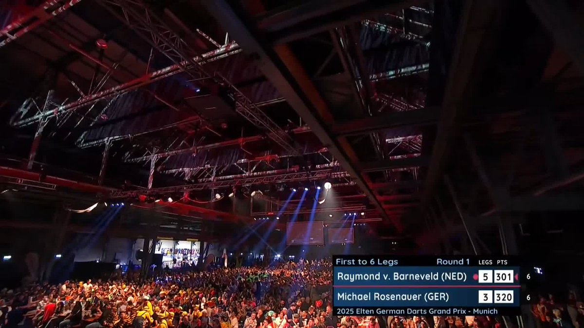 BARNEY BETTERS ROSENAUER! A comfortable win for Raymond van Barneveld as he wraps up a 6-3 win over Michael Rosenauer to set up a Last 32 clash with Gerwyn Price! 📺 #ET4