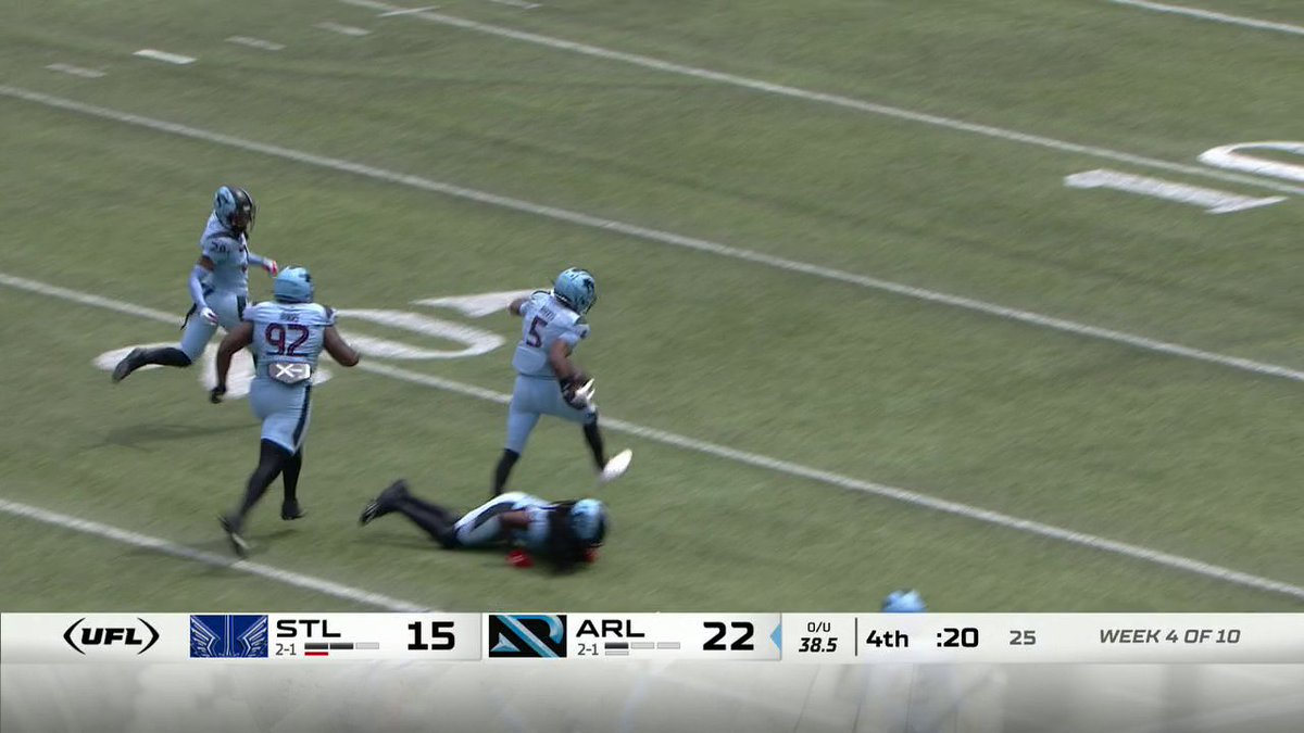 100-YARD PICK-SIX TO SECURE THE WIN‼️ Arlington Renegades AJENE HARRIS PICKS UP A MAX DUGGAN INTERCEPTION IN CLUTCH TIME 🔥