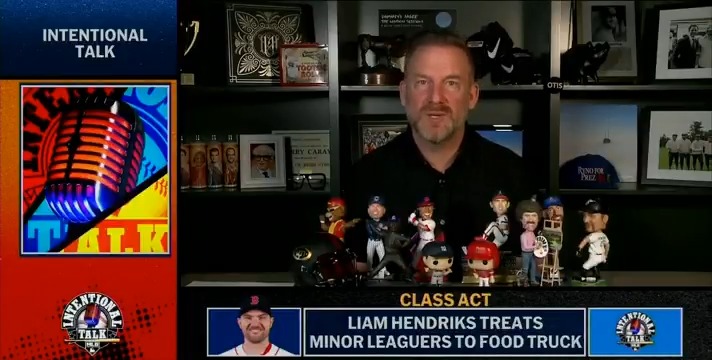 Liam Hendriks treated the Portland Sea Dogs and Hartford Yard Goats to a food truck after a rehab outing in Double-A on Wednesday ❤️ Intentional Talk | Red Sox