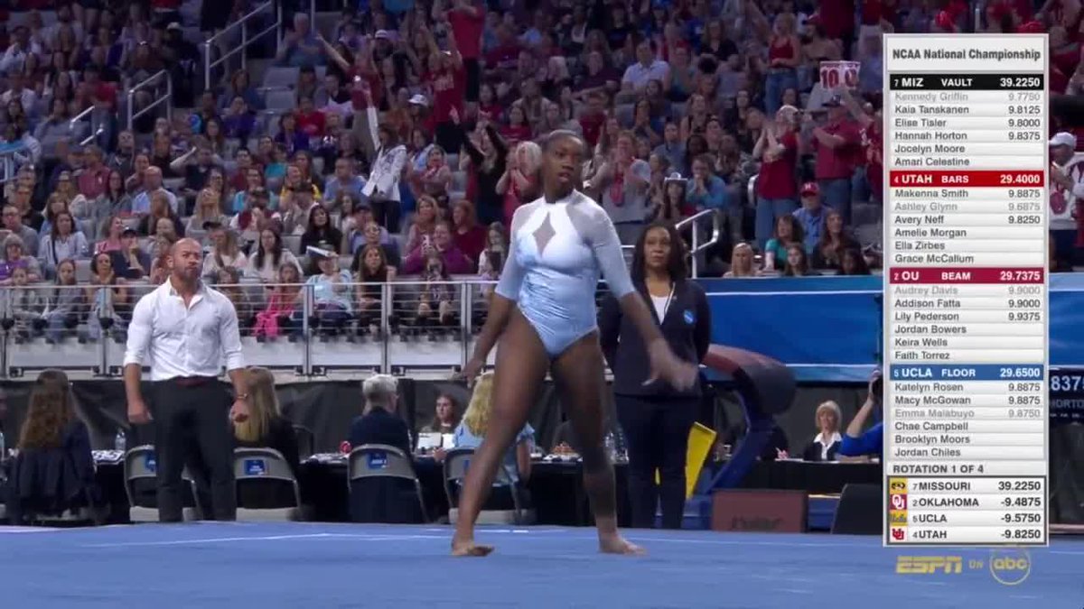 It's a 9.925 for Chae_Jada on her last ever floor routine! 💻: ESPN2