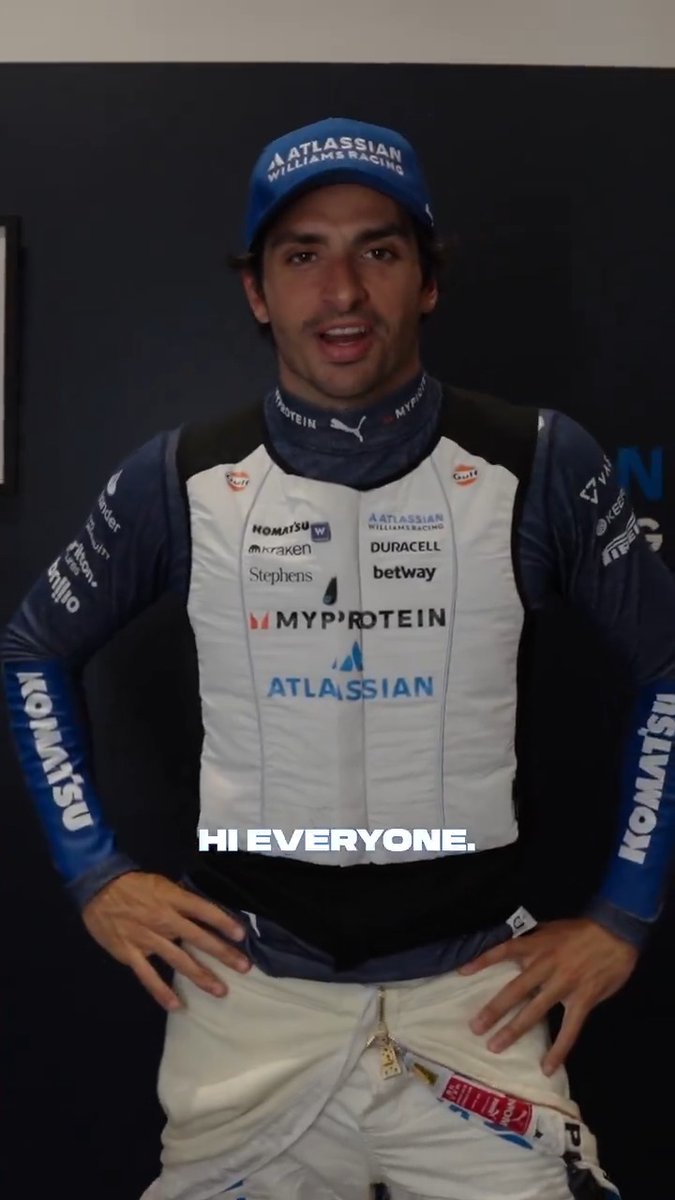Carlos reacts after a mega lap in Q3 put him on the third row for the #SaudiArabianGP 🔥🇸🇦