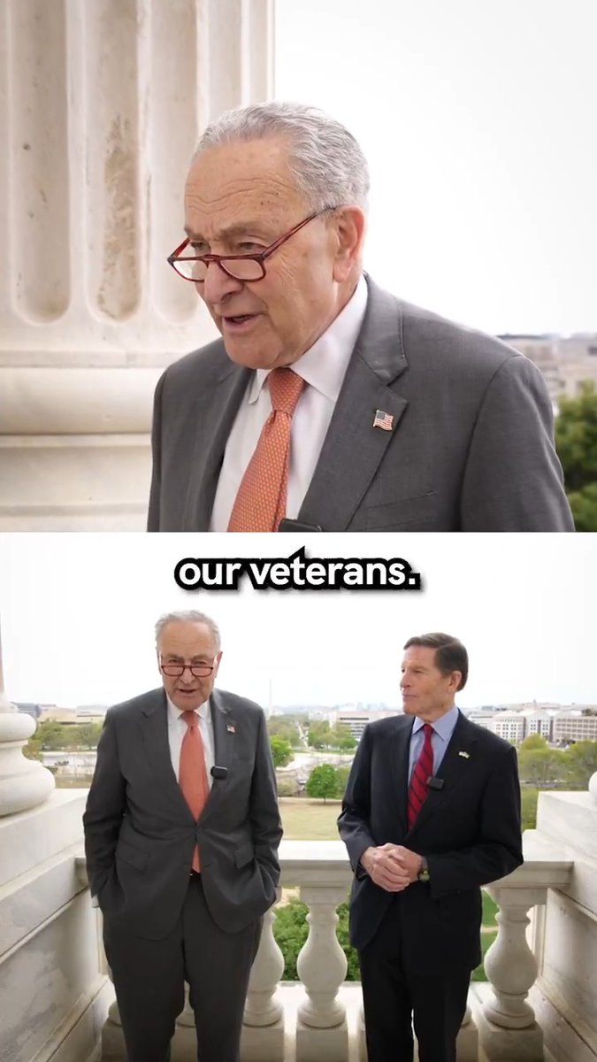 The so-called Department of Government Efficiency is cutting the Department of Veterans Affairs to the bone, taking away critical resources from our nation’s heroes I’m proud to stand with Richard Blumenthal to talk about these cruel cuts and how Democrats are fighting for our vets