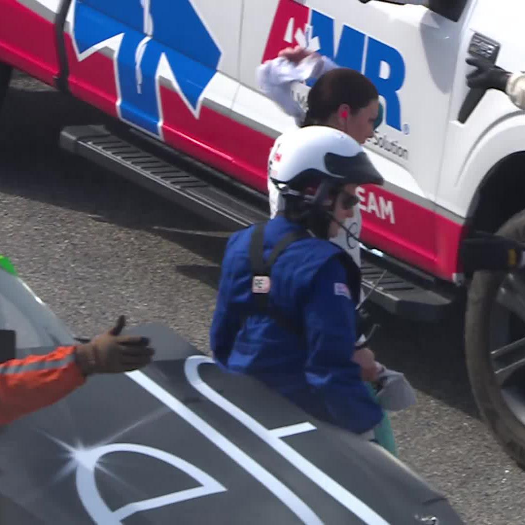 The No. 33 will have to make repairs after the caution on lap 52.