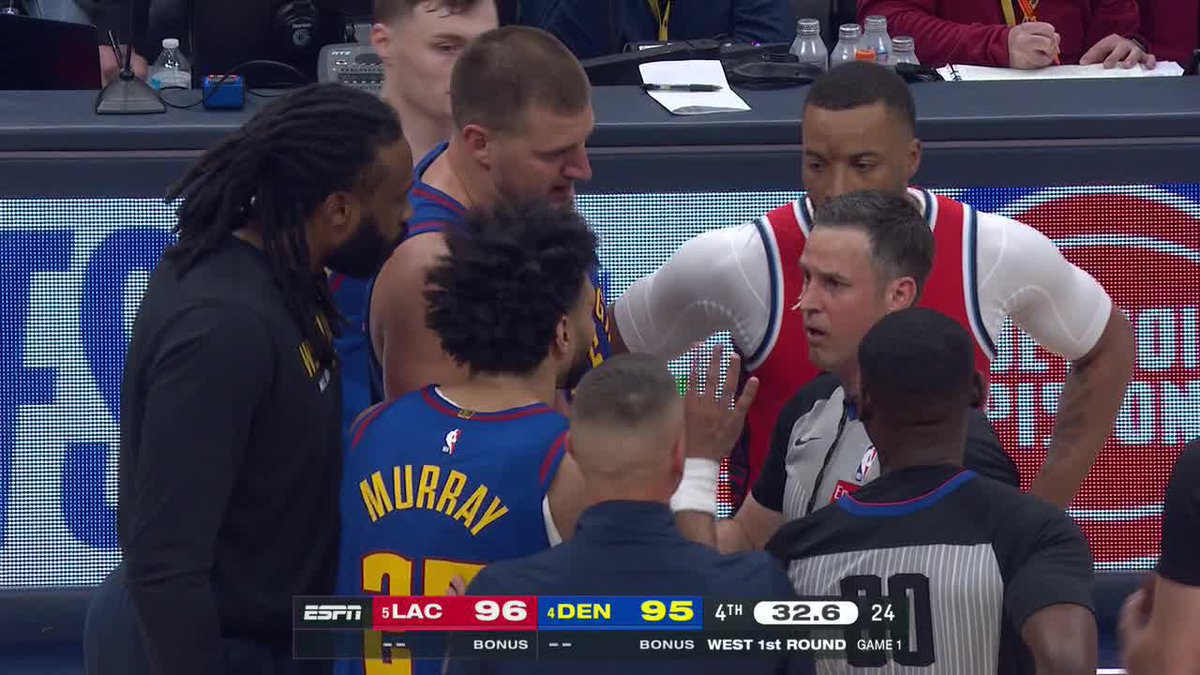 Denver ball with under a minute left in Game 1 on ESPN‼️