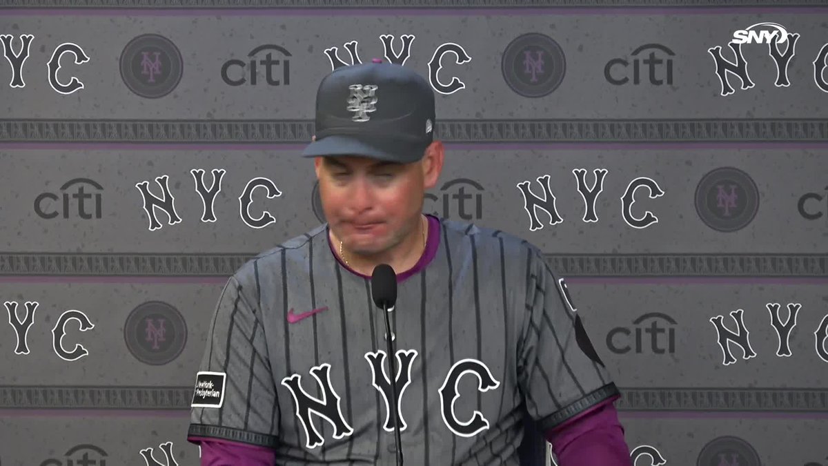 Carlos Mendoza talks about Mets fans showing out to games: "It feels amazing. It's a good feeling knowing that the ballpark is going to be packed and the fanbase is going to be right behind you. Not only are we feeling it, but the other team is feeling it"