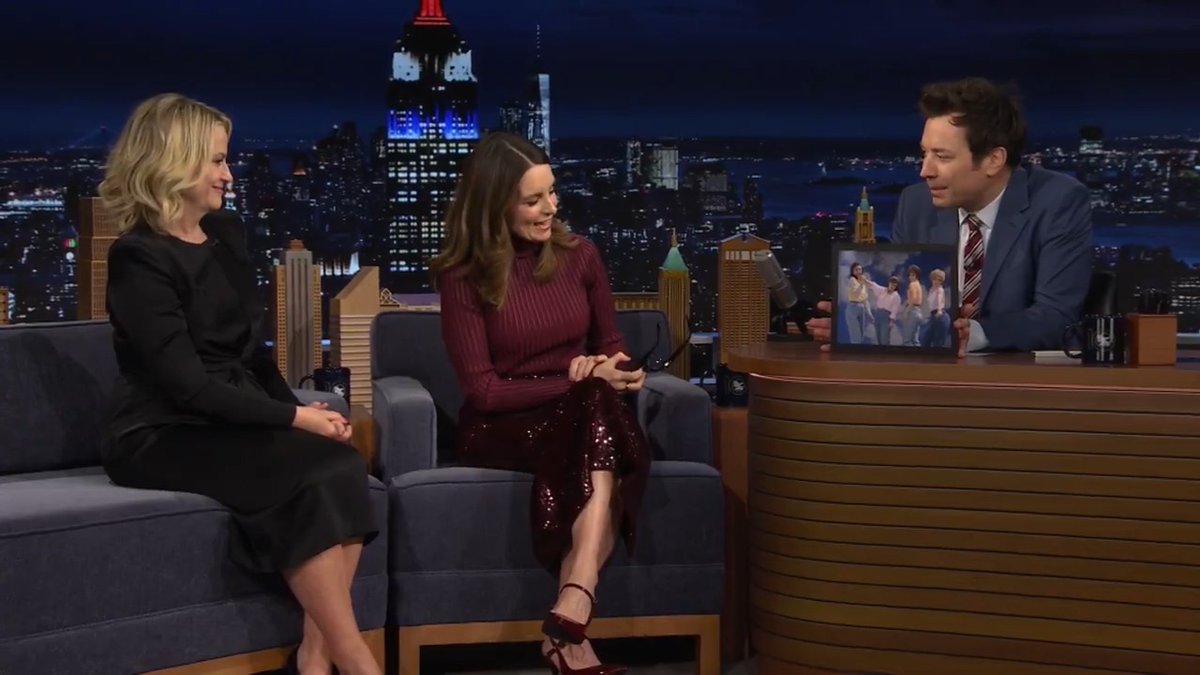 Tina Fey &amp; Amy Poehler explain how their iconic “Mom Jeans” Saturday Night Live - SNL sketch came to be! #FallonTonight
