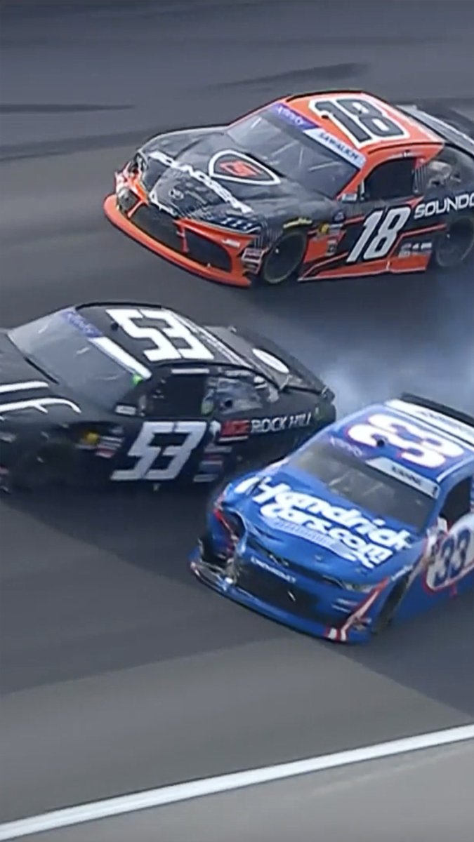 “I just got taken out by Sawalich … I don’t have a disappear button on my steering wheel.“- Katherine Legge Bob Pockrass | #NASCAR