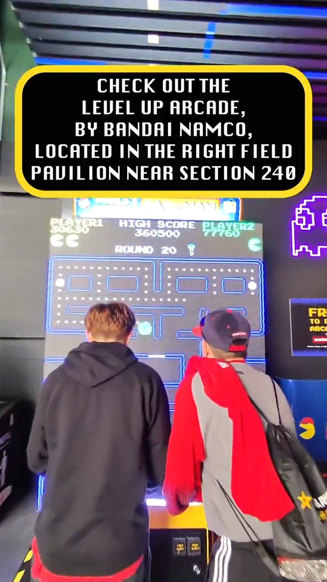 The Level Up arcade, by Bandai Namco US, is now officially open! 🕹️ Head to the right field pavilion (near Section 240) at Angel Stadium to play classic games, take photos, and access exclusive Gashapon collectibles!