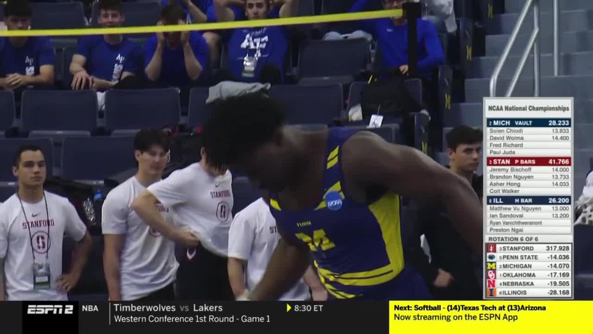 FRED RICHARD ๐ฑ Michigan Gymnastics ๐ #B1GMGym on ESPN2 ๐บ