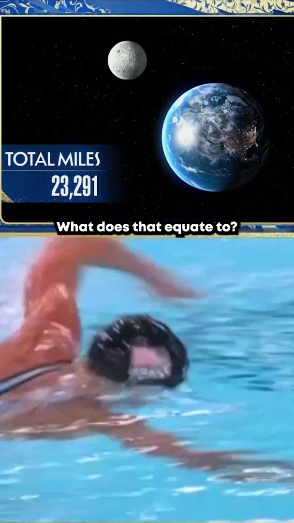 The distance Katie Ledecky has swum in her lifetime is absolutely STAGGERING. 😳 🌎
