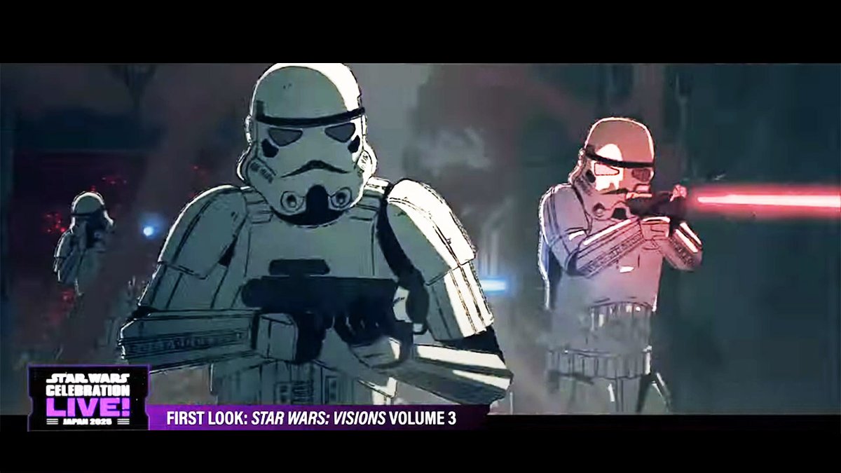 First preview of "Black" short film by Shinya Ohira &amp; David Production from "Star Wars: Visions" Season 3. Coming October 29 on Disney+.