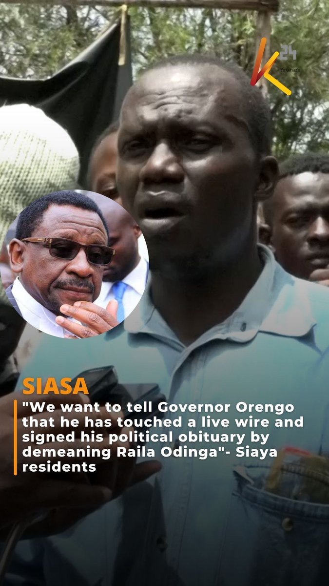 "We want to tell Governor Orengo that he has touched a live wire and signed his political obituary by demeaning Raila Odinga"- Siaya residents