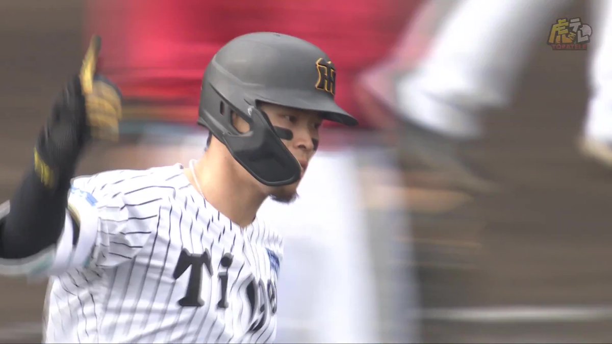 本日2発目！5回裏、佐藤輝選手がセンター左へ第7号スリーランホームランを放り込む！ #hanshin #虎テレ #阪神タイガース #鼓動を鳴らせ_虎道を進め