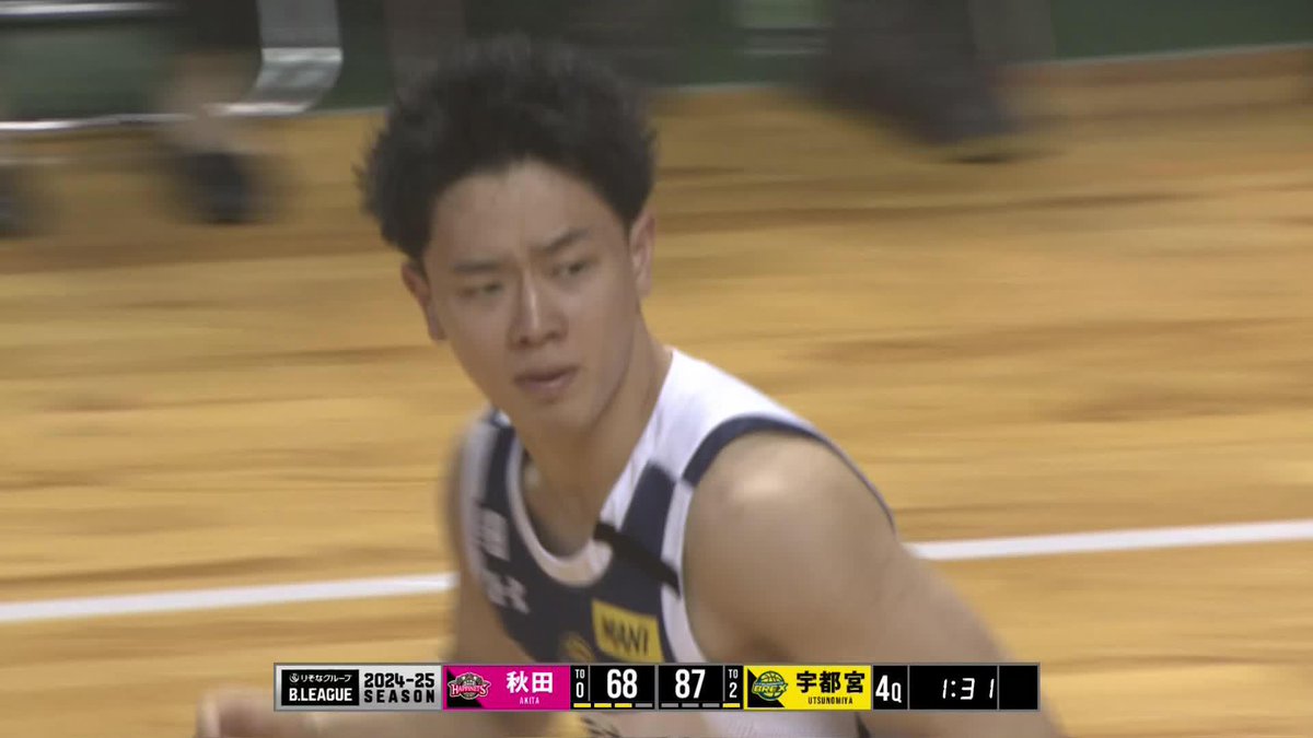 4Q終了 ブレックス 89 - 72 秋田 #6 比江島が本日3本目の3Pシュートを決めると、速攻から#33 エドワーズが得点。 #18 鵤がリングにアタックして得点すると、#9 遠藤が本日4本目の3Pシュート、さらに#42 フォトゥも3Pシュートを決める。 #15 石川がアグレッシブにリングにアタックして得点し、89-72でレギュラーシーズン最後のアウェーゲームを勝利する！ 本日も勝利の後押しをありがとうございました。 #BREX