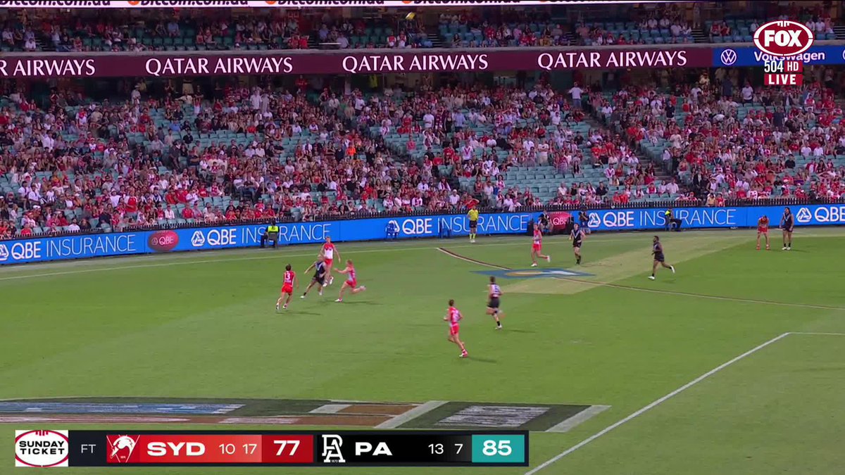 A contentious free-kick against the Swans in the final minutes of the game 👀 📺 Watch #AFLSwansPort LIVE on ch. 504 or stream on Kayo: ✍️ BLOG 🔢 MATCH CENTRE