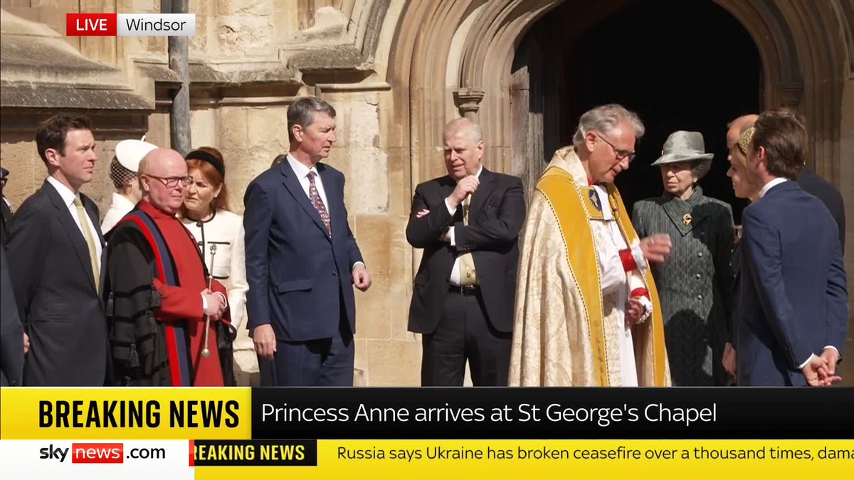 BREAKING: Prince Andrew is in attendance with the other members of the Royal Family at the annual Easter service at St George's Chapel. 📺 Sky 501, Virgin 602, Freeview 233 and YouTube