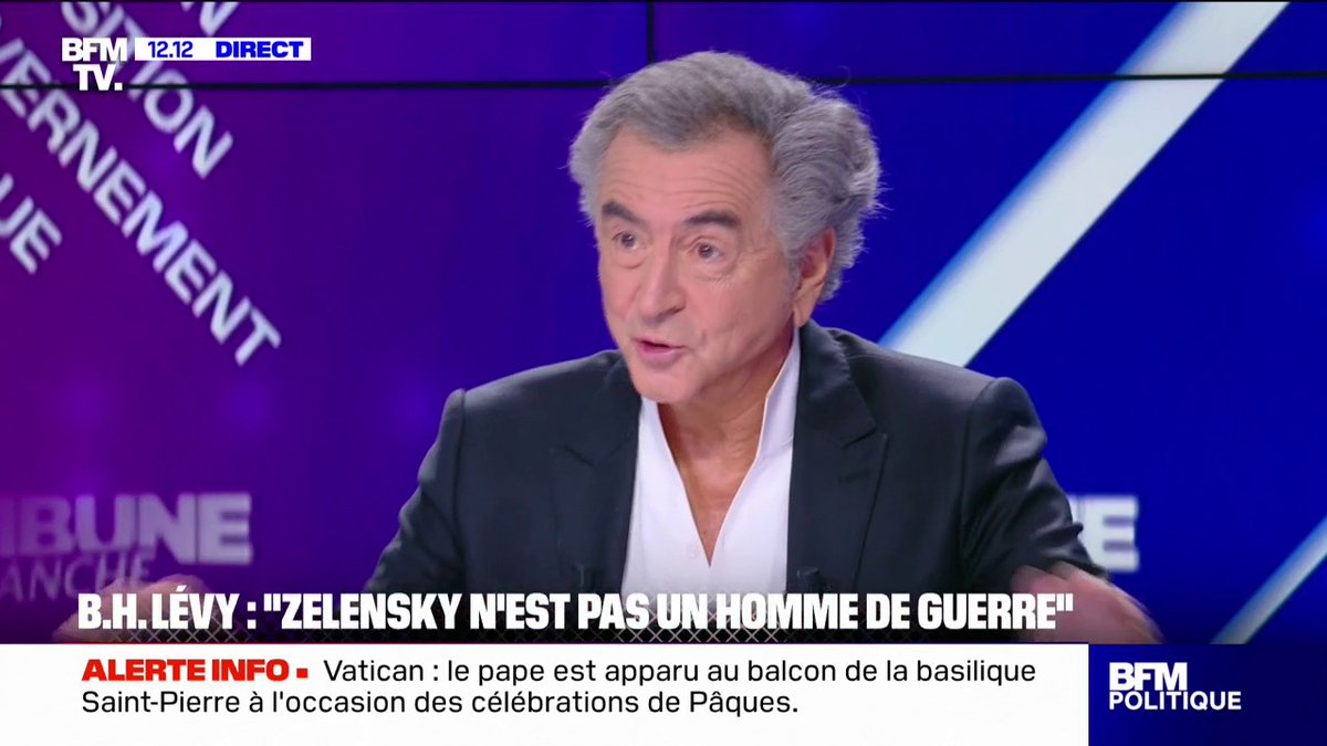 💬 "S'il a un souhait, c'est la destruction de l'Ukraine", estime Bernard-Henri Lévy à propos de Vladimir Poutine