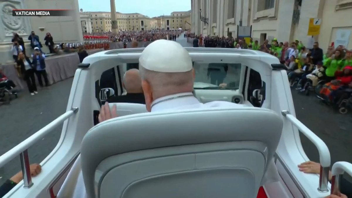 WATCH: Pope Francis goes around St. Peter's Square inside the pope-mobile on Easter Sunday. READ: