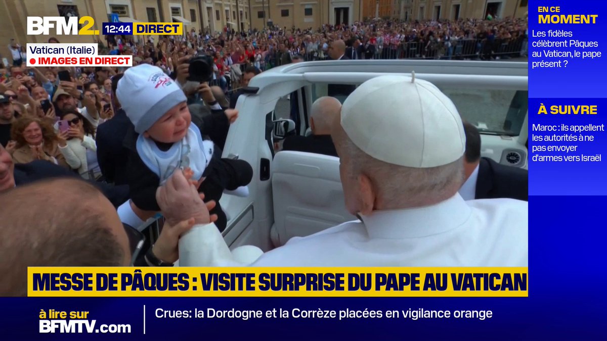 🇻🇦✝️ Le pape François s’offre un bain de foule à la basilique Saint-Pierre, en ce dimanche de Pâques.