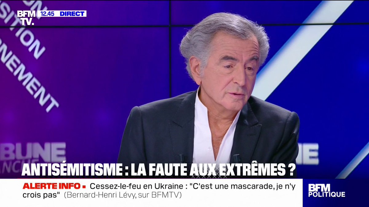 💬 "Il n'est plus républicain", déclare Bernard-Henri Lévy à propos de Jean-Luc Mélenchon