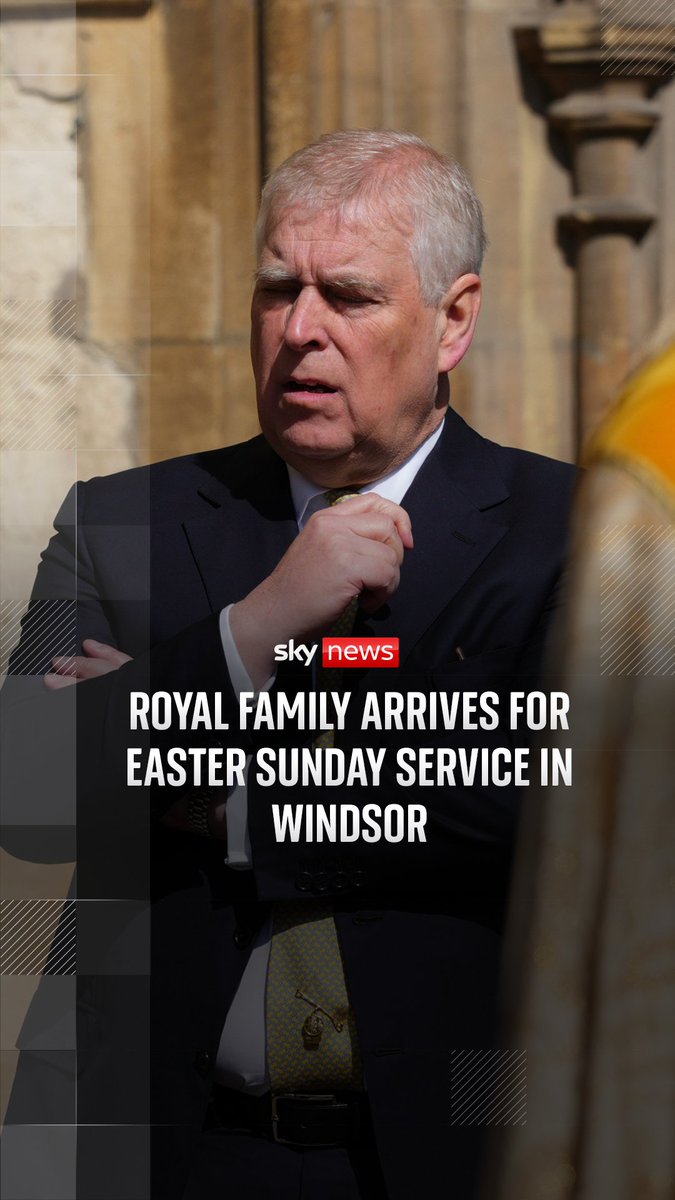 Princess Anne, the Duke and Duchess of Edinburgh and Prince Andrew and Sarah Ferguson have joined the King and Queen for the Easter Day service at St George’s Chapel.