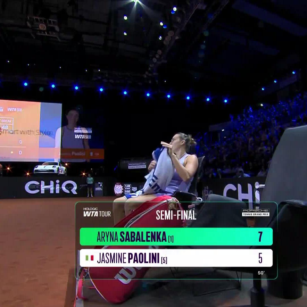 No.1 seed is 1 set away from the final 🫡 Sabalenka Aryna | #PorscheTennis