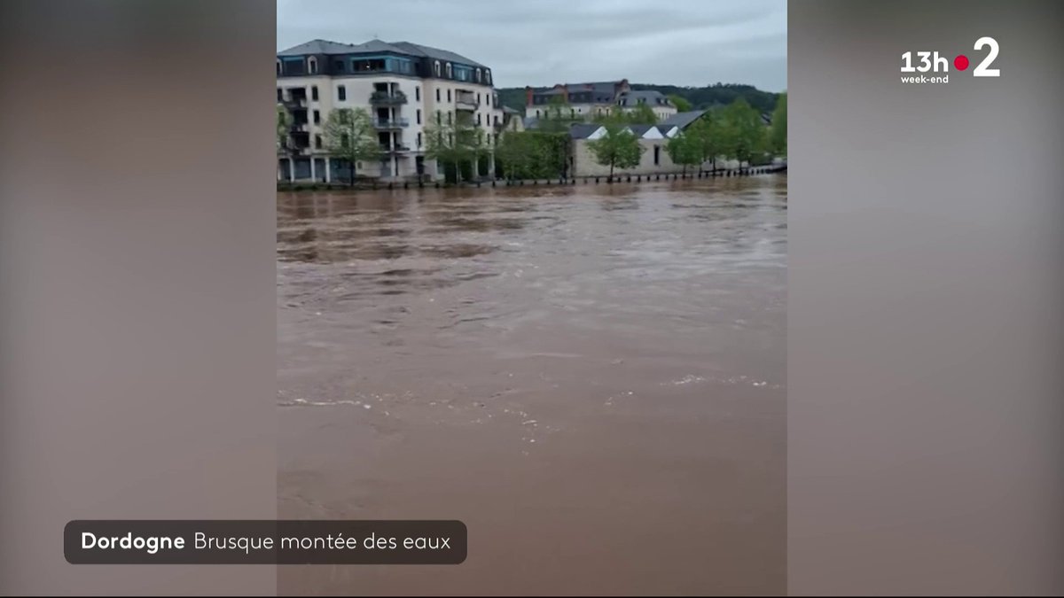 La Vézère est sortie de son lit dans la nuit de ce samedi à ce dimanche, provoquant des inondations en Dordogne. #JT13H
