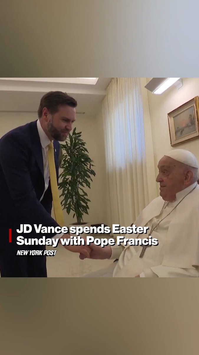 I was reliably told that Pope Francis refused to meet with JD Vance...