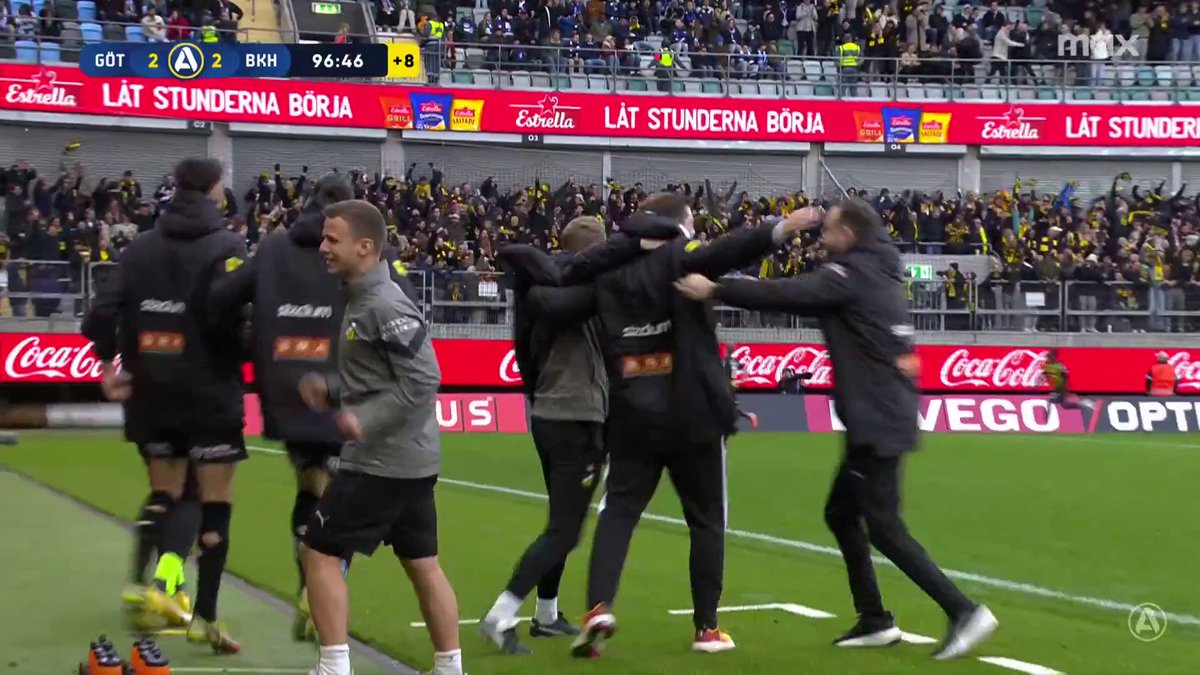 3-2 BK Häcken! Kapten Simon Gustafson i den 97:e minuten! 🤯 📲 Se matchen på Max