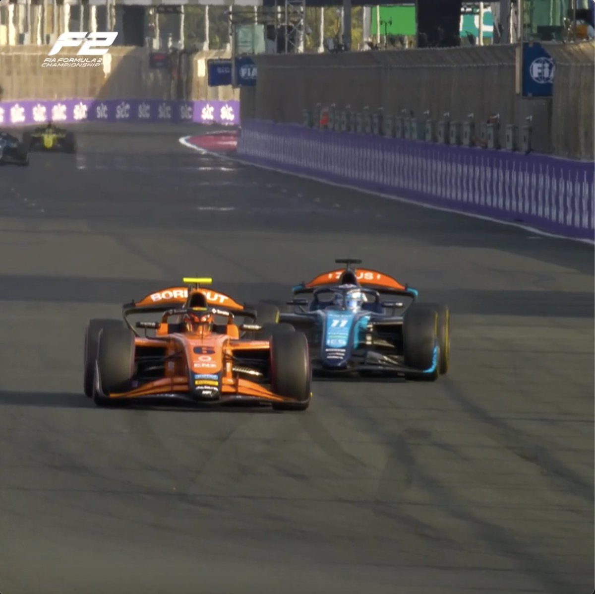 The move that won the race 👊 Armed with fresh tyres for the final laps, Verschoor's late charge on Crawford earned the W 👏 #F2 #SaudiArabianGP