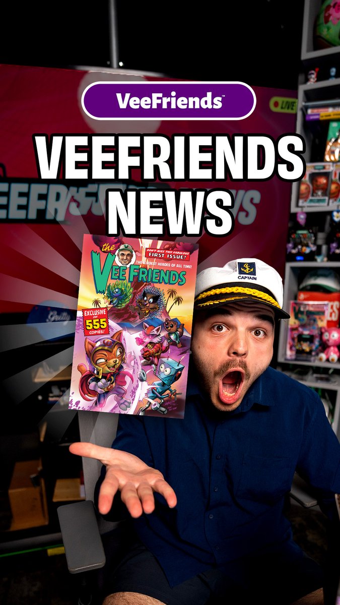 Comic Book Issue #1? Out now. Topps Chrome? Drops May 7. Friends Caps? Selling fast. Community? Growing. Best part? We're just getting started. Catch up on all things in this week's VeeFriends News! 👇