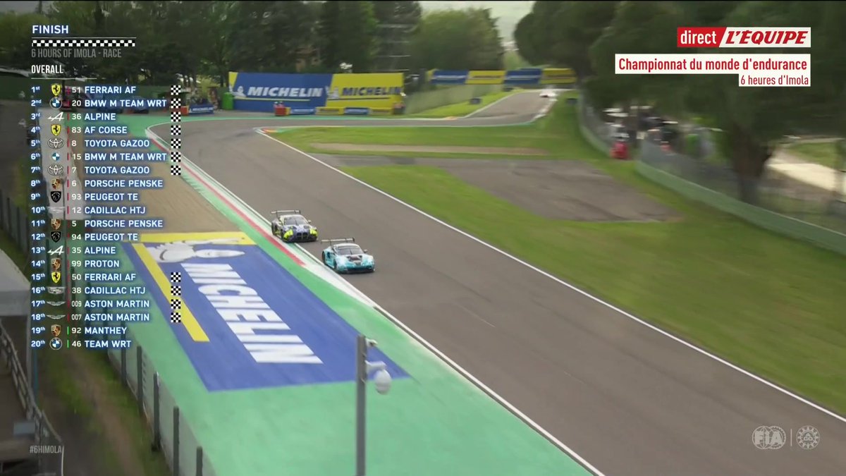 Deuxième victoire de la saison pour Ferrari en WEC, avec la n°51 à Imola ! Énorme fin de course en LMGT3, avec la Porsche n°92 qui s'impose de justesse devant la BMW n°46 ! #lequipeAUTO
