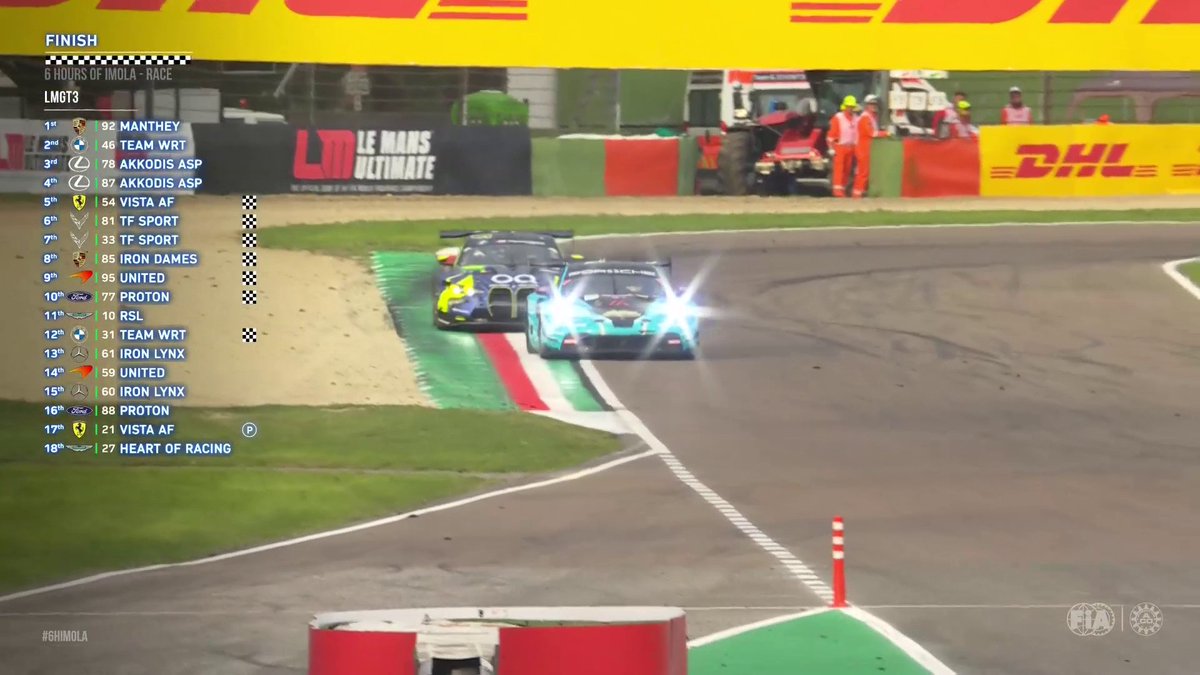 A FIGHT TO THE LINE IN LMGT3 🏁 But Manthey 1st Phorm take the win! #WEC #6HImola #Porsche