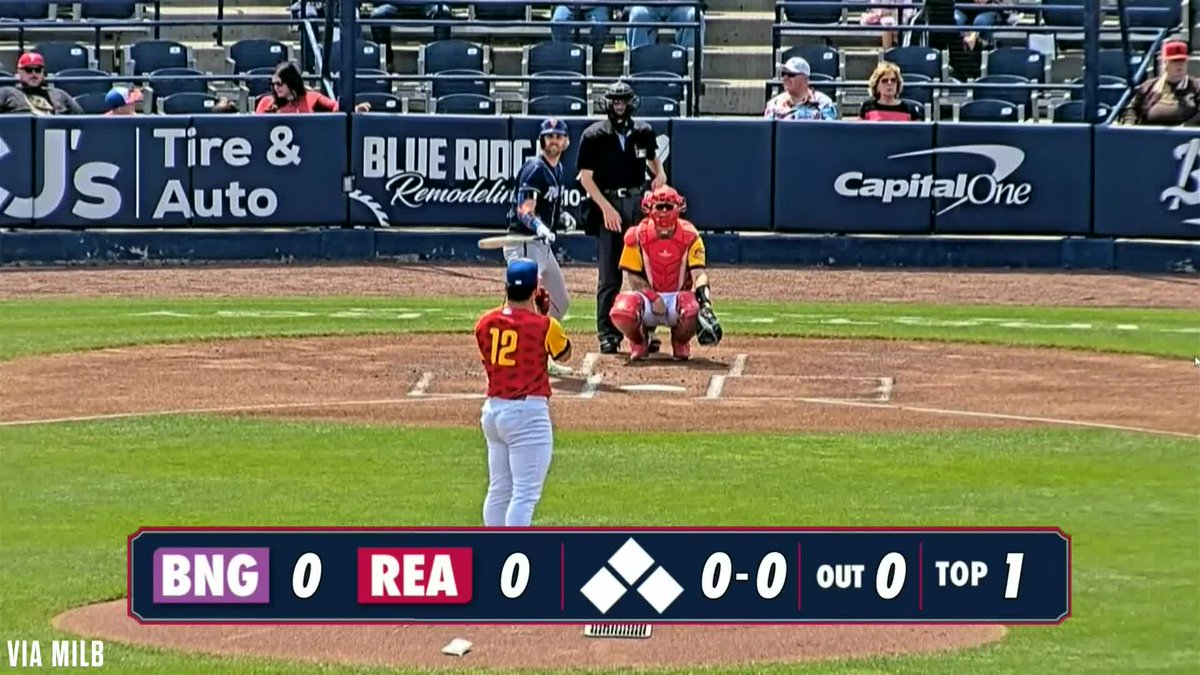 Jeff McNeil smacks a leadoff home run for Double-A Binghamton!