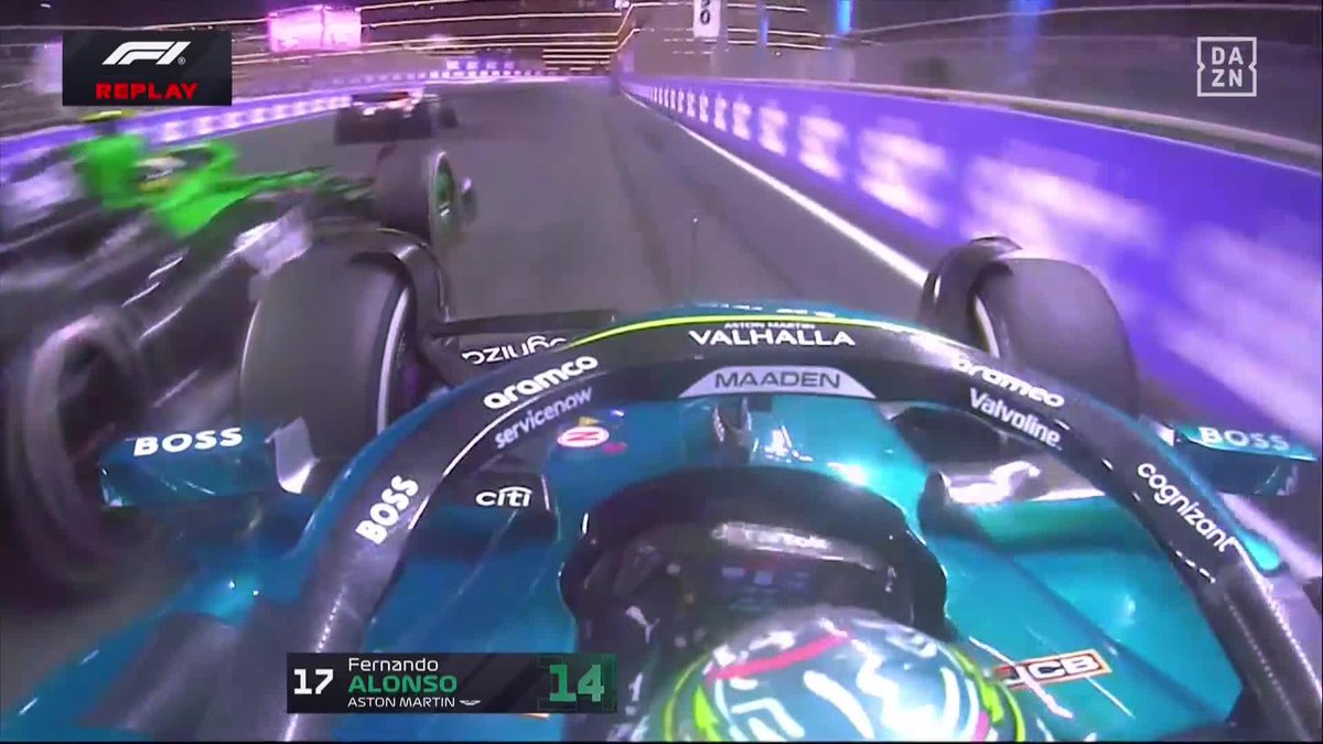 ¡HA DADO AUTÉNTICO PÁNICO! 😱😱😱😱😱😱 Bortoleto no vio a Fernando y le metió una cerrada bestial a final de recta #SaudiDAZNF1 🇸🇦