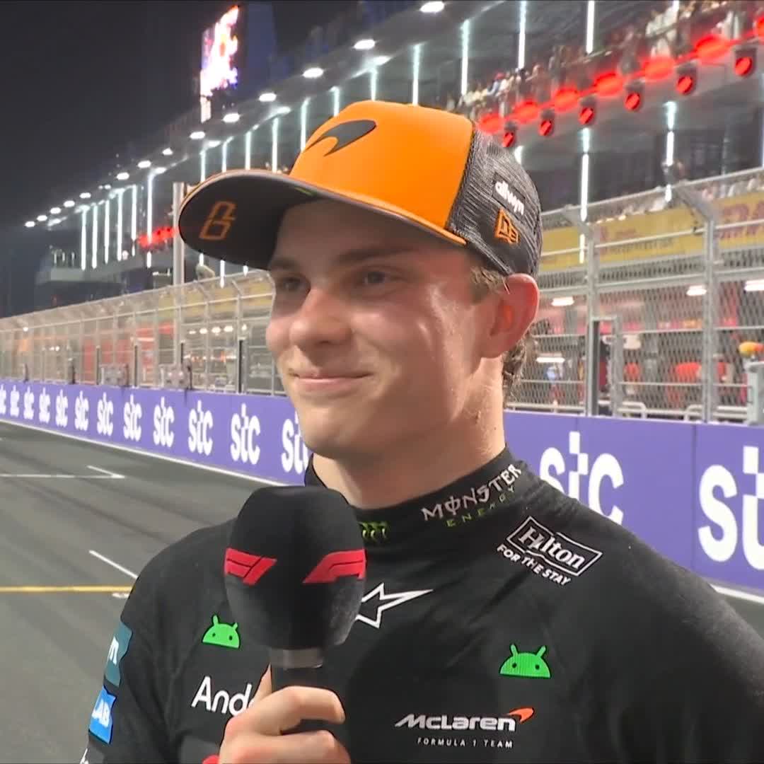 Oscar has his say on that turn one battle with Max 🗣️