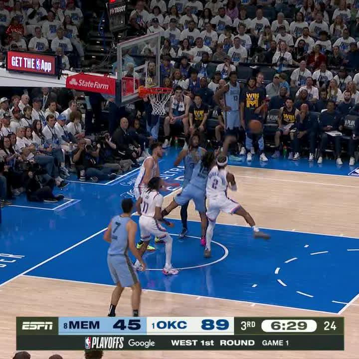 THE THUNDER ARE UP BY ALMOST 50 PTS AGAINST THE GRIZZLIES 😱 📺 ABC