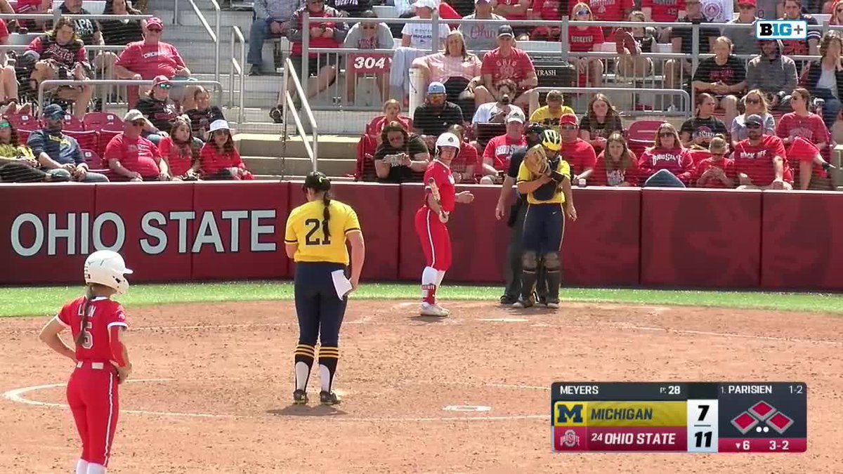 Bottom 6th | HADLEY PARISIEN CALLS GAME 📞‼️ Parisien's grand slam completes the rivalry sweep! FINAL | OSU 15, Wolverines 7 | #GoBucks