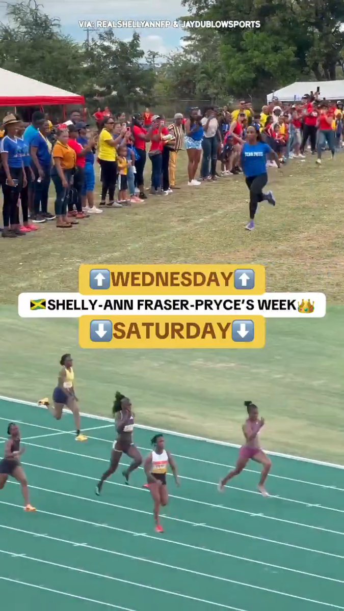 Just another lowkey week for Shelly-Ann Fraser-Pryce. 😂🇯🇲👏