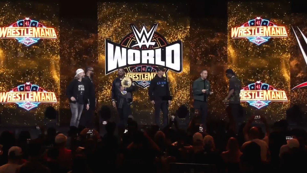 WWE World welcomes TRAVIS SCOTT for the Topps pack break! #WrestleMania