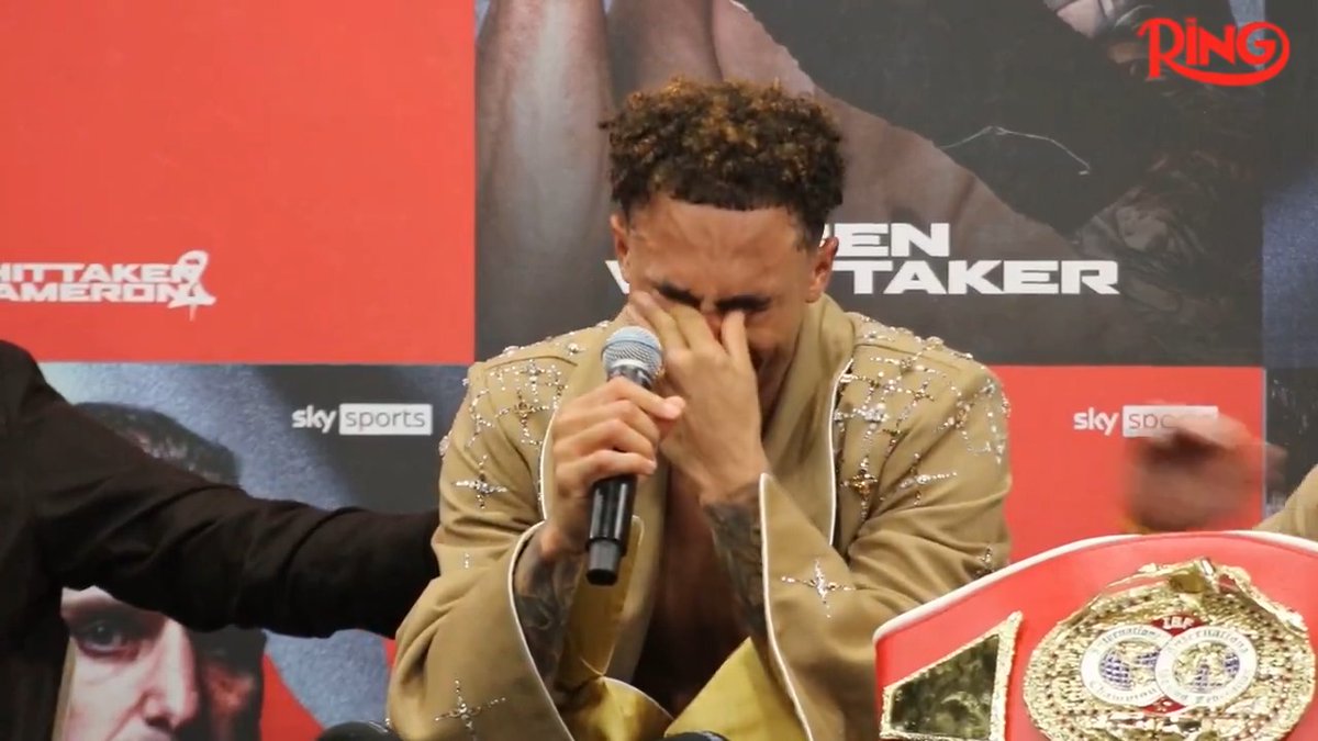 “I couldn’t really enjoy it too much because of what I was going through online.” An emotional Ben Whittaker speaks to the media after his stoppage win over Liam Cameron in their rematch.