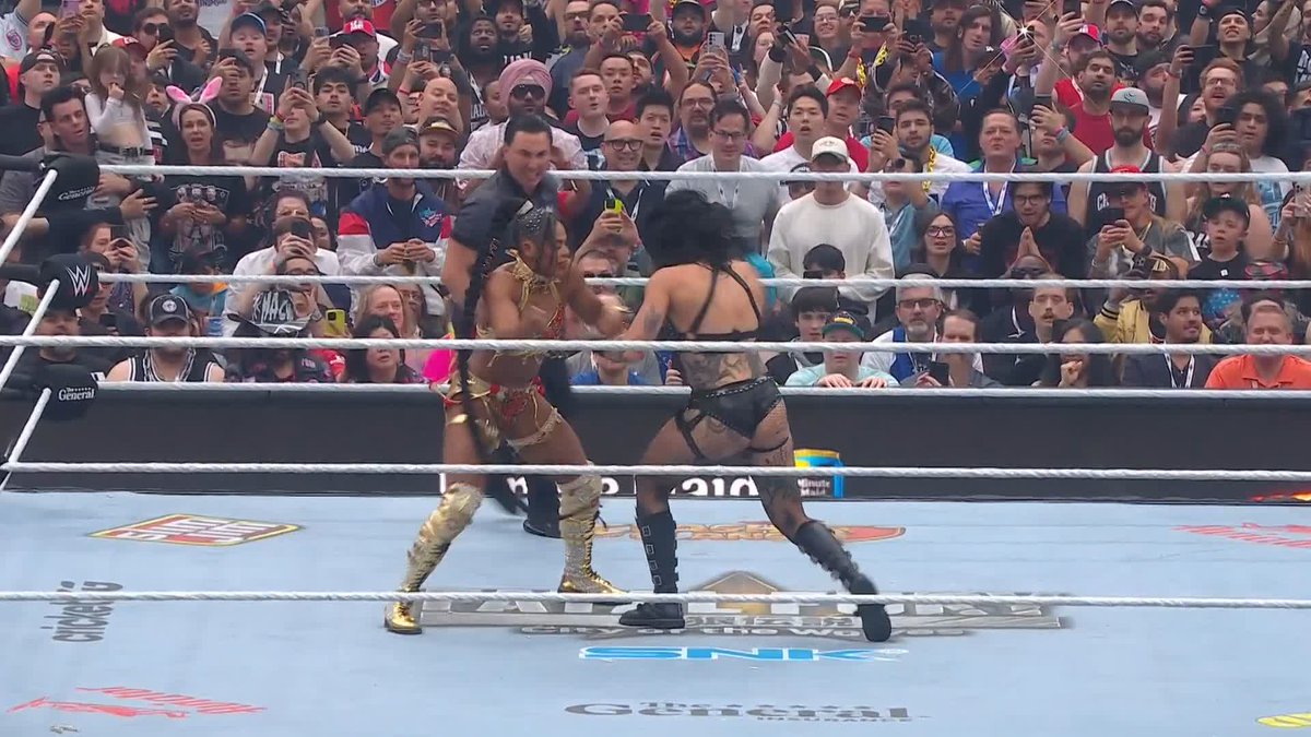 #IYOSKY won in an absolutely blazing #WrestleMania opening match!