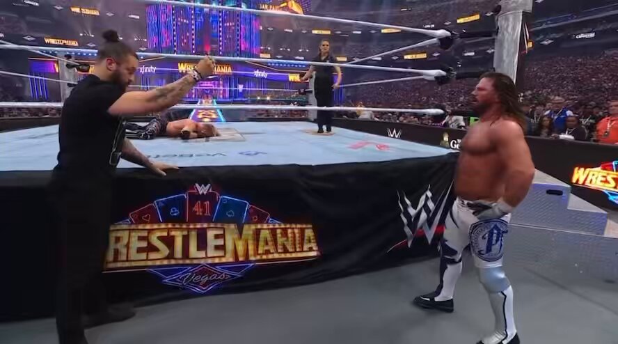 I know a mf that got money on match when I see it 😭😭 Karrion Kross finna be homeless thanks to AJ Styles #WrestleMania