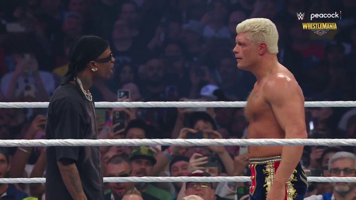 Travis Scott finally got his receipt. #WrestleMania