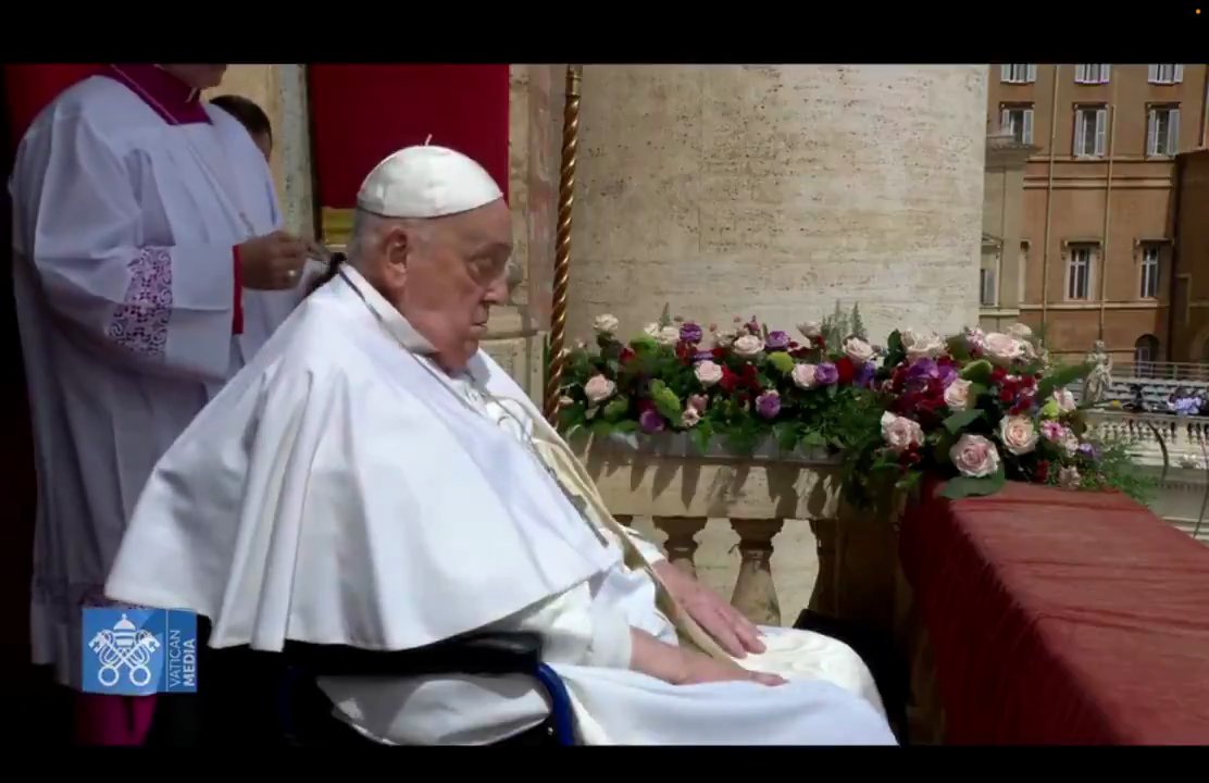 Pope Francis's last public appearance and blessing before his death